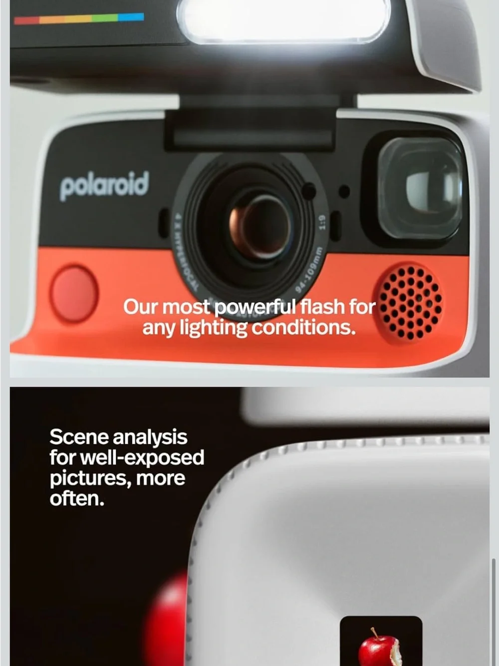 Polaroid Flip Instant Camera in Black - Polaroid + 8 Instant Photos